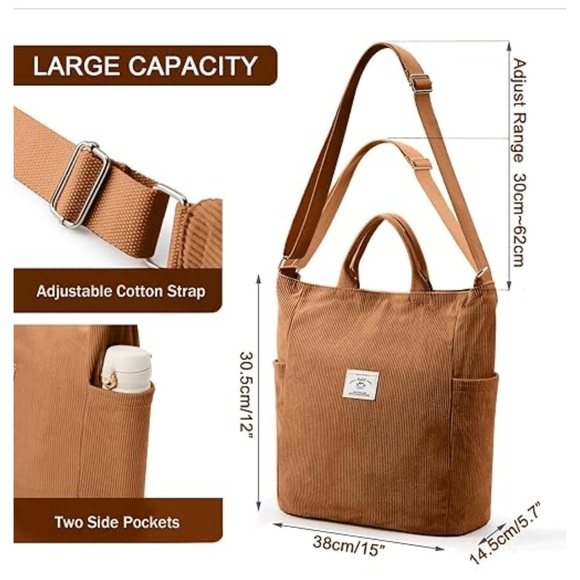 KALIDI Corduory Tote Bag - Picture 8 of 10